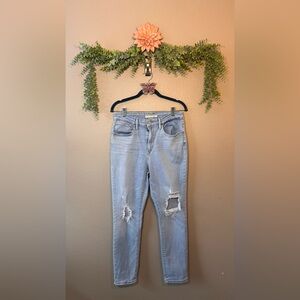 Levi's Light Blue Ripped Skinny Jeans